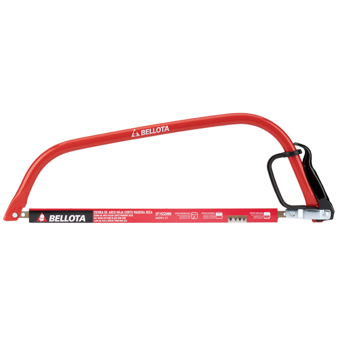 Bow saw for dry wood cutting